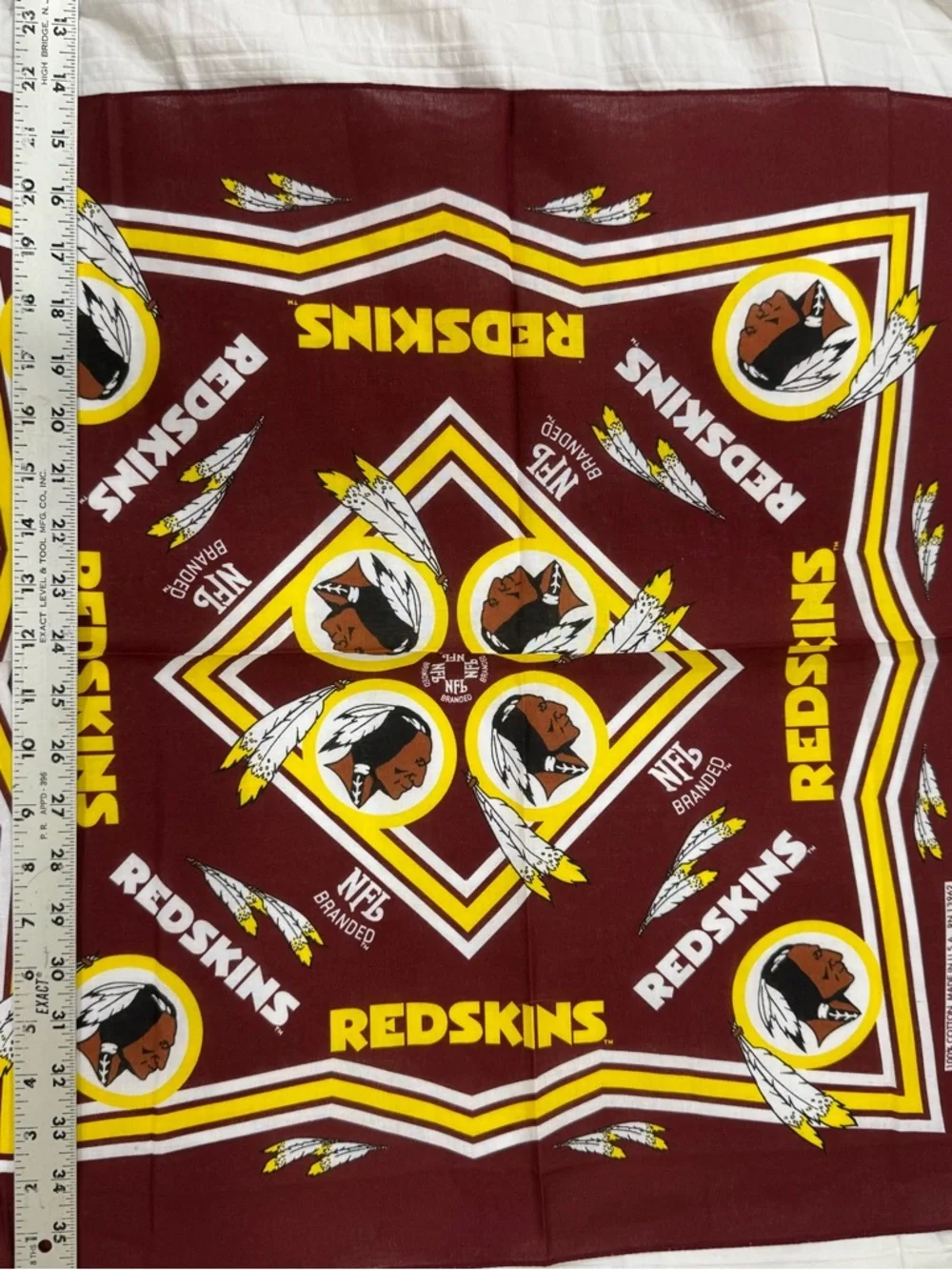 Lot of 20 NFL Branded Collectible Redskins Bandana in Burgundy Yellow White